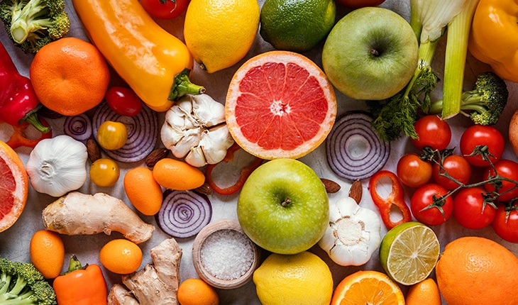Fruits and Vegetables at Elysian Plant-Based Kitchen Bar In Nicosia
